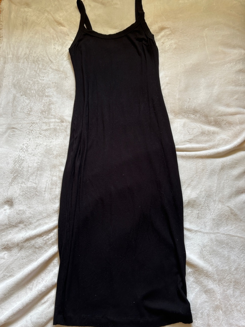 Dynamite Black Ribbed Maxi Tank Dress